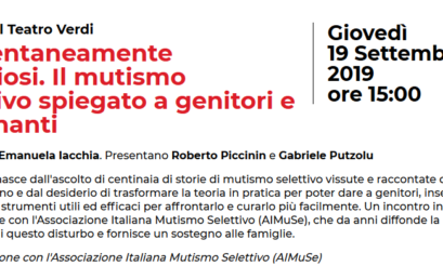 Pordenonelegge 2019 – la Dott.ssa Emanuela Iacchia presenta il manuale “Momentaneamente silenziosi”