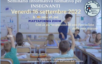 Seminario informativo formativo per Insegnanti