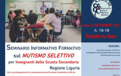 LIGURIA – Incontro Insegnanti Scuole Secondarie